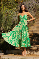 ACDR100873-GREEN LIME FLORAL-XS