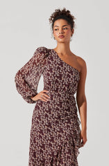 Brown cream floral