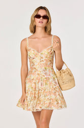 Yellow pink floral