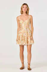 Yellow pink floral