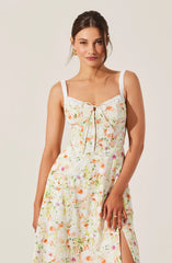 Orange green floral