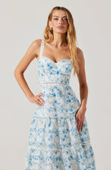 White blue floral