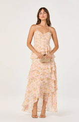 Pink orange floral