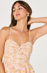 Pink orange floral