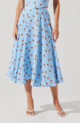 Blue rust polkadot