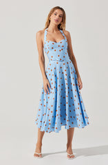 Blue rust polkadot
