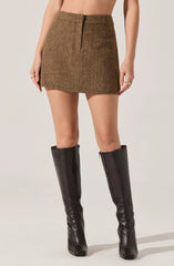 Brown herringbone