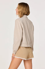 Brown blue plaid