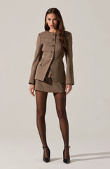 Brown houndstooth
