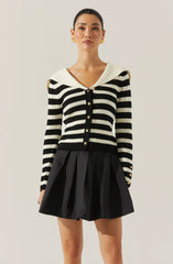 Stripe cream black