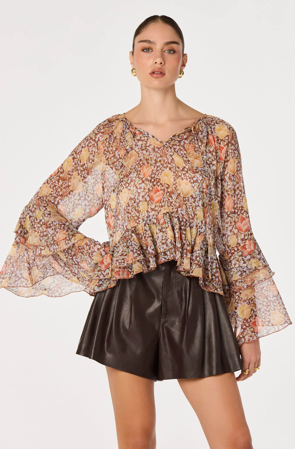 Brown floral