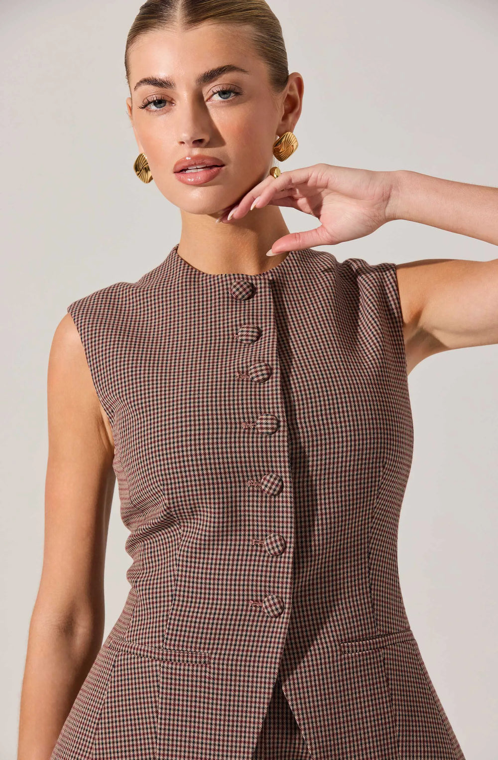 Brown wine plaid