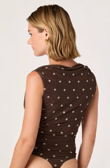 Brown polka dot