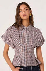 Brown gingham