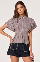 Brown gingham