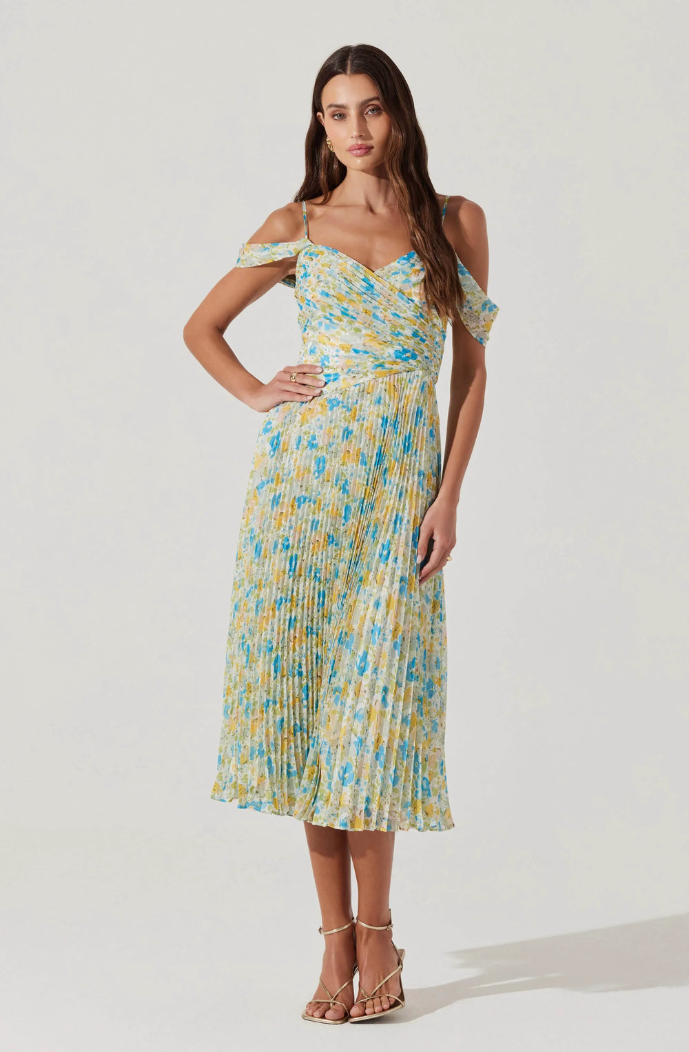 Blue yellow floral