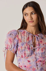 Purple pink floral