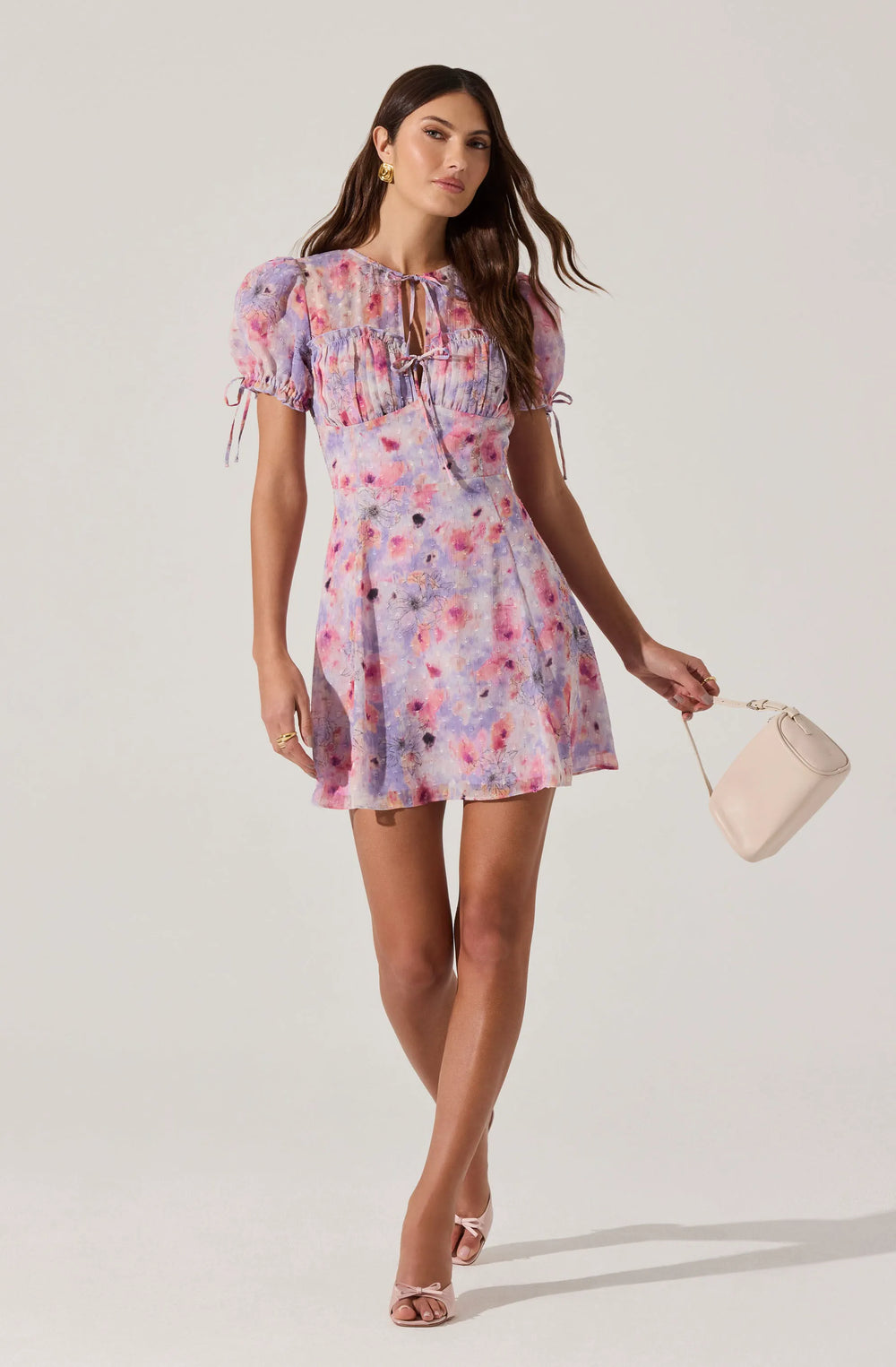 Purple pink floral