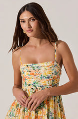 Orange multi floral