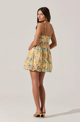Orange multi floral