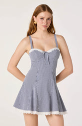 Navy gingham