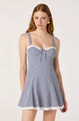Navy gingham