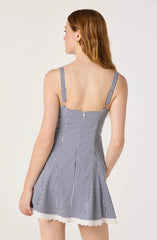 Navy gingham