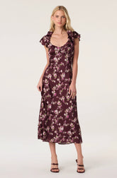 Burgundy floral