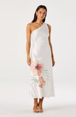 White orange floral