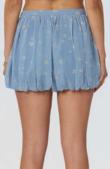 Navy floral gingham