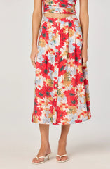 Red multi floral