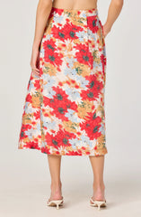 Red multi floral