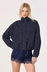 Navy cream dot