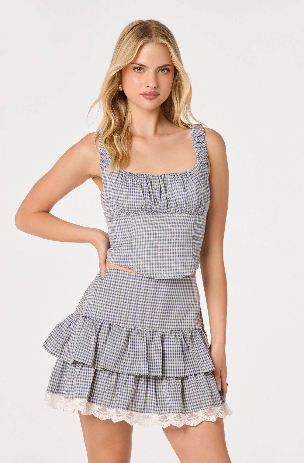 Blue gingham