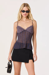 Blue plaid multi