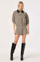 Brown black gingham