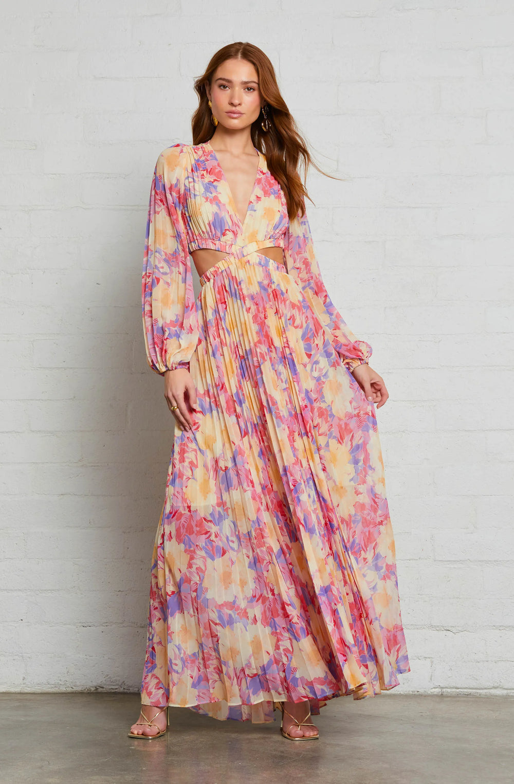 Yellow pink floral