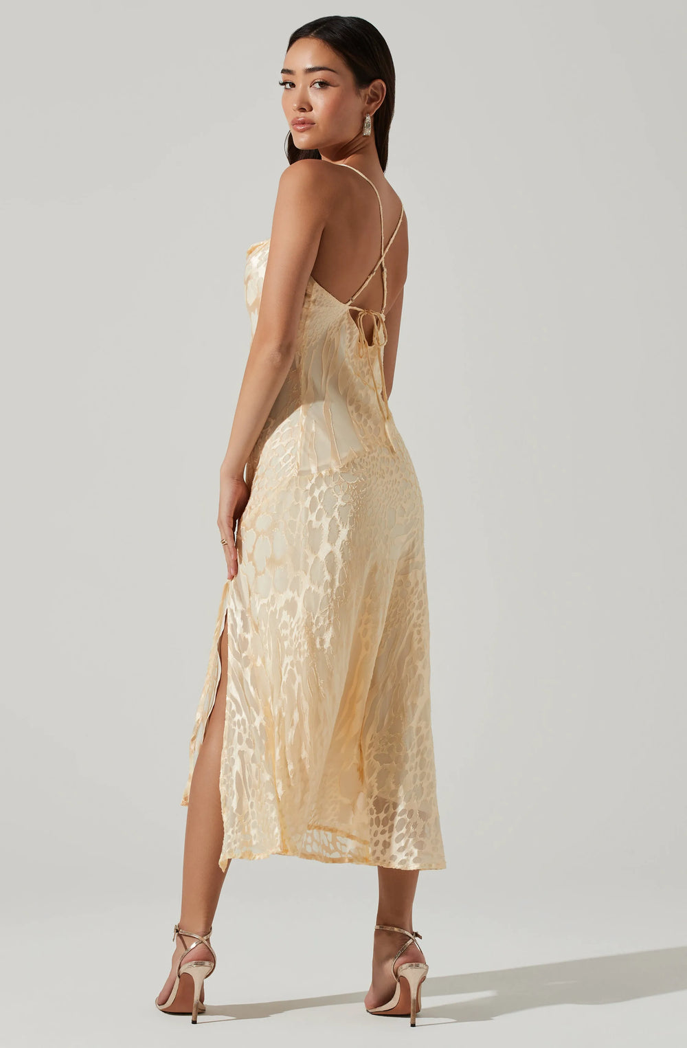 Cream Floral Burnout