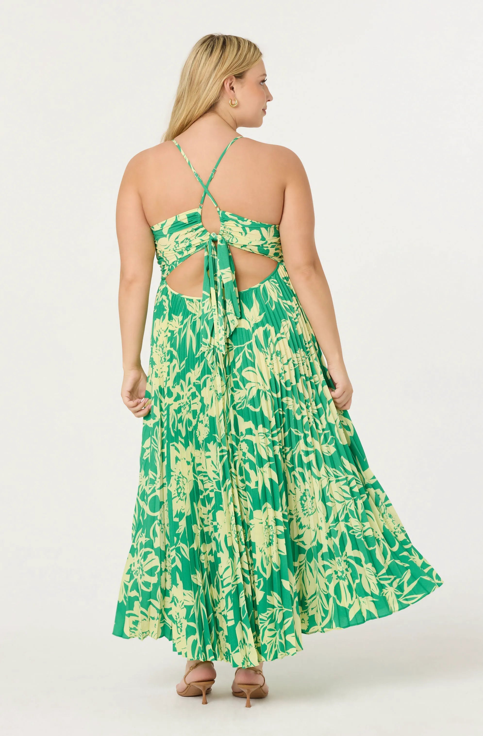 ACDR100873PL-GREEN LIME FLORAL-1X