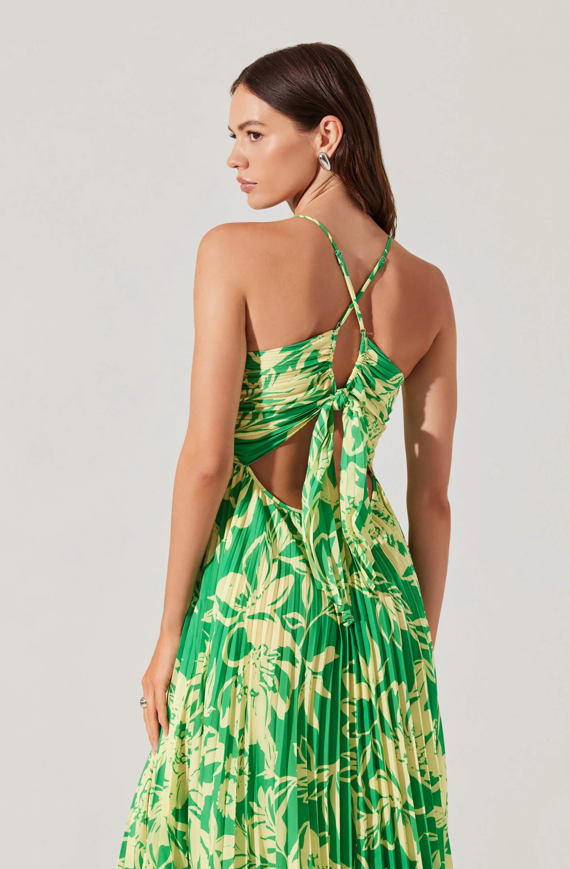 ACDR100873-GREEN LIME FLORAL-XS