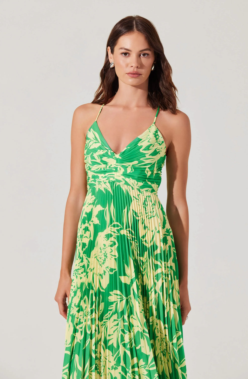 ACDR100873-GREEN LIME FLORAL-XS