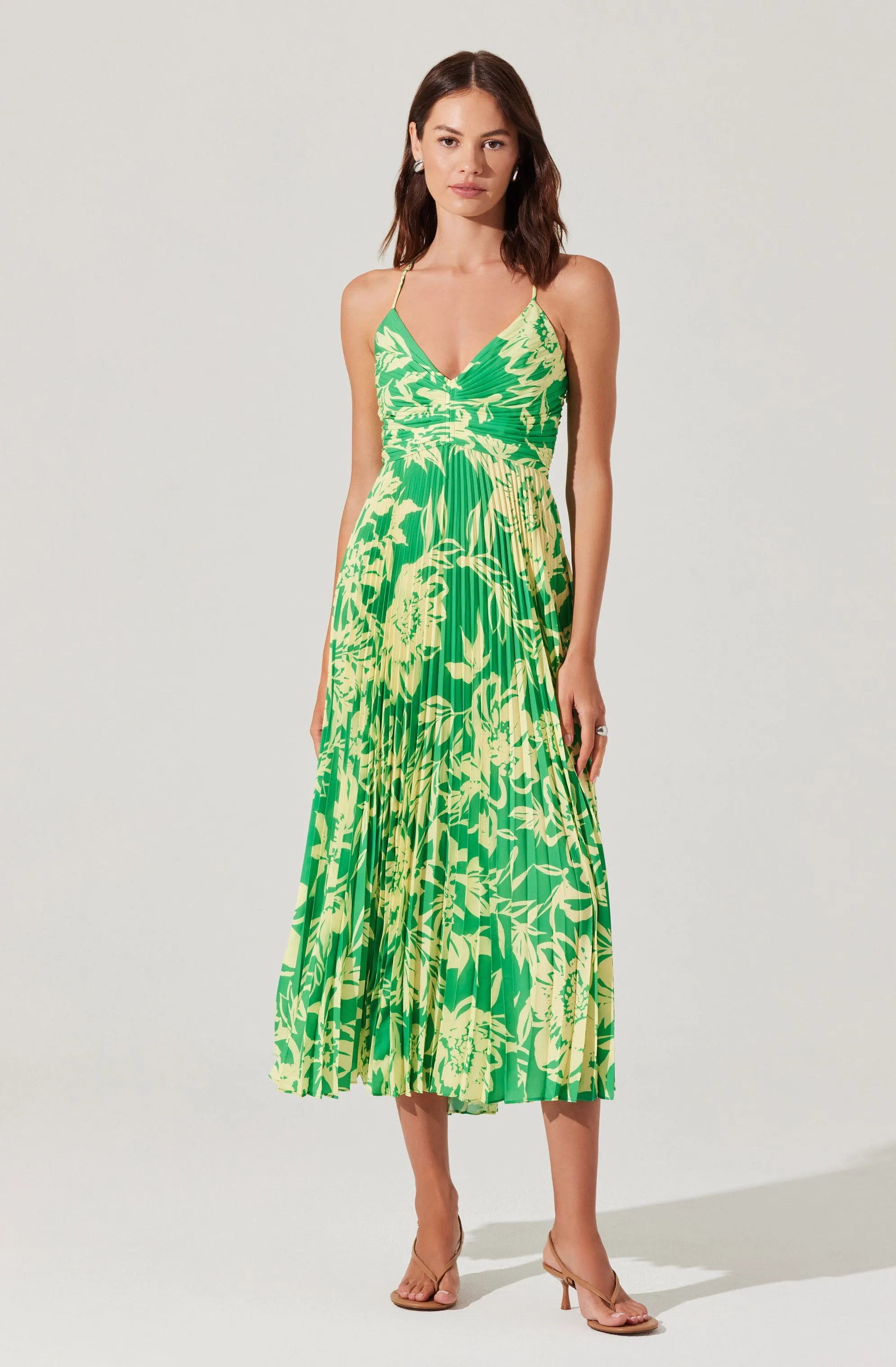 ACDR100873-GREEN LIME FLORAL-XS