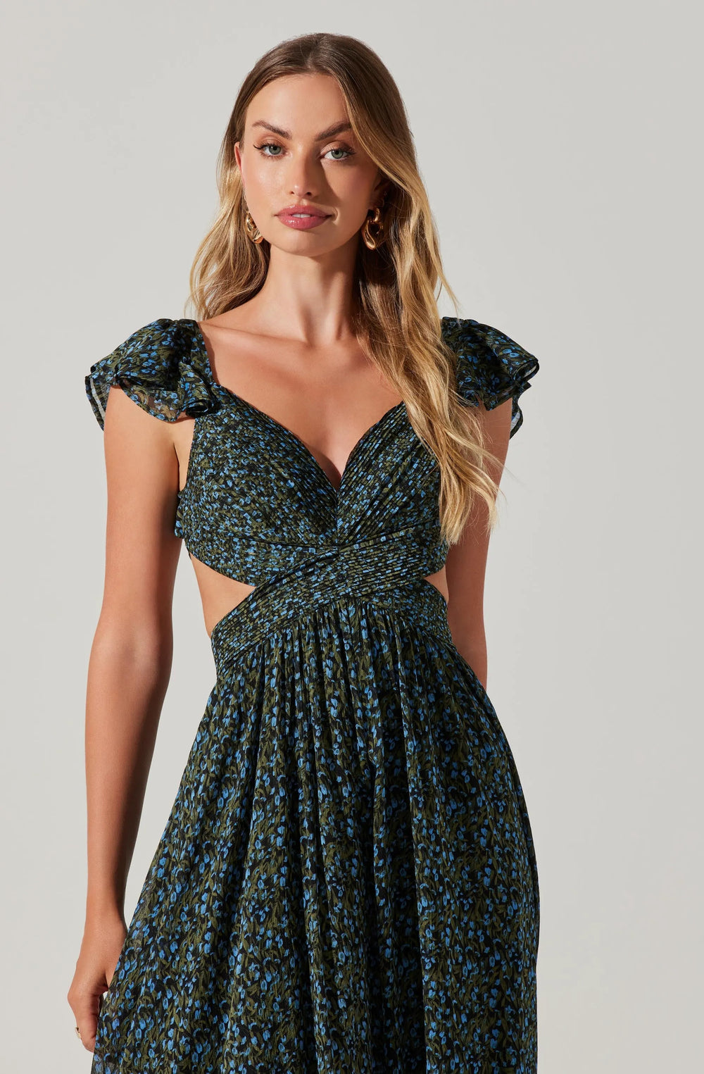 Black blue ditsy