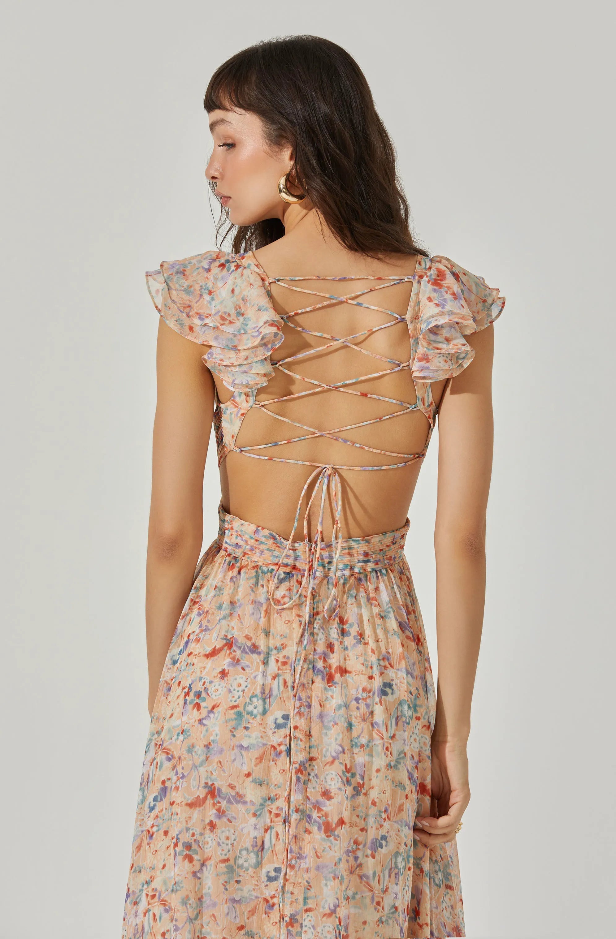 PEACH MULTI FLORAL