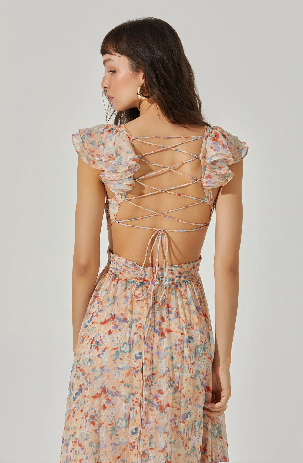 PEACH MULTI FLORAL