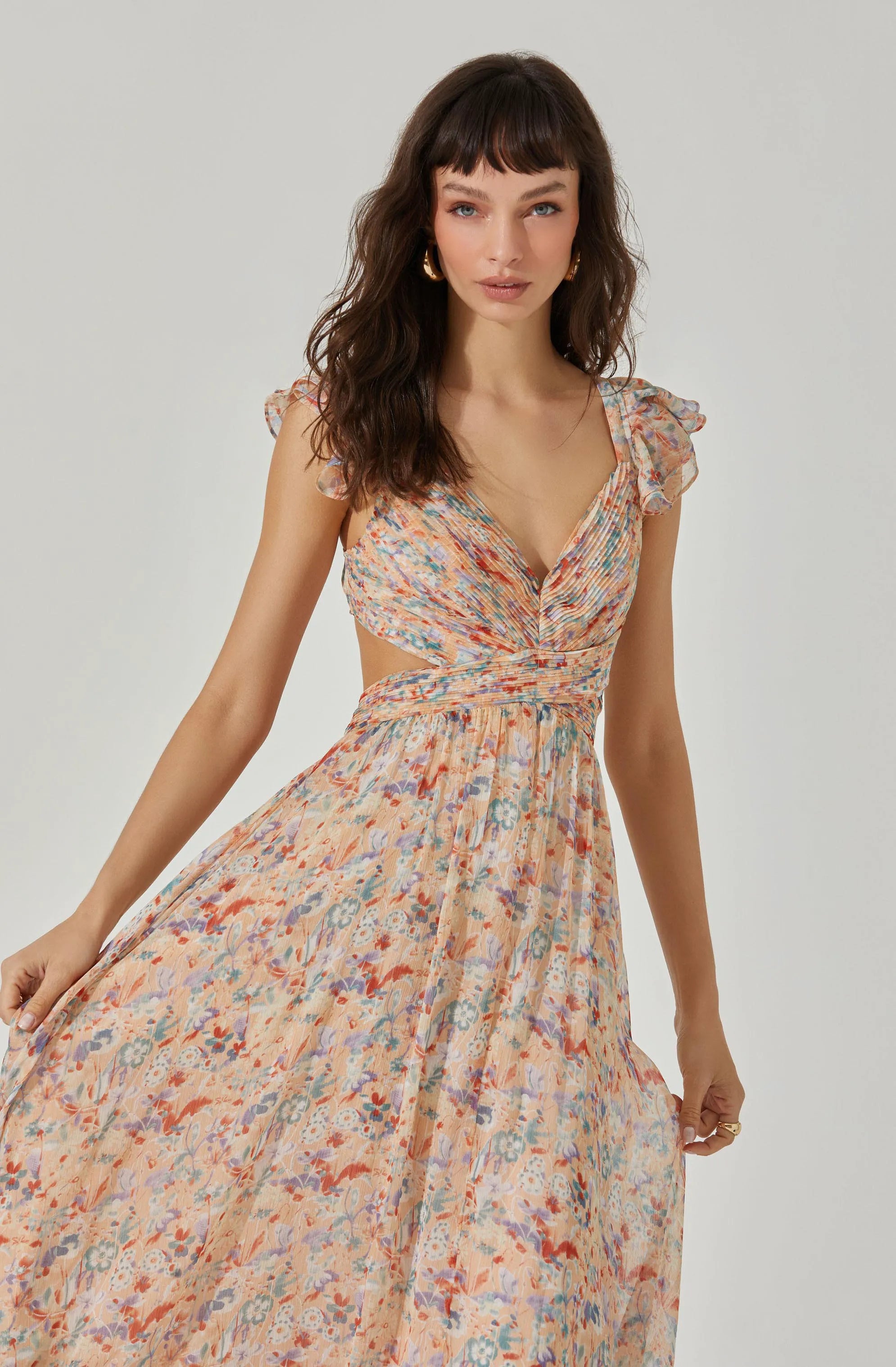 PEACH MULTI FLORAL