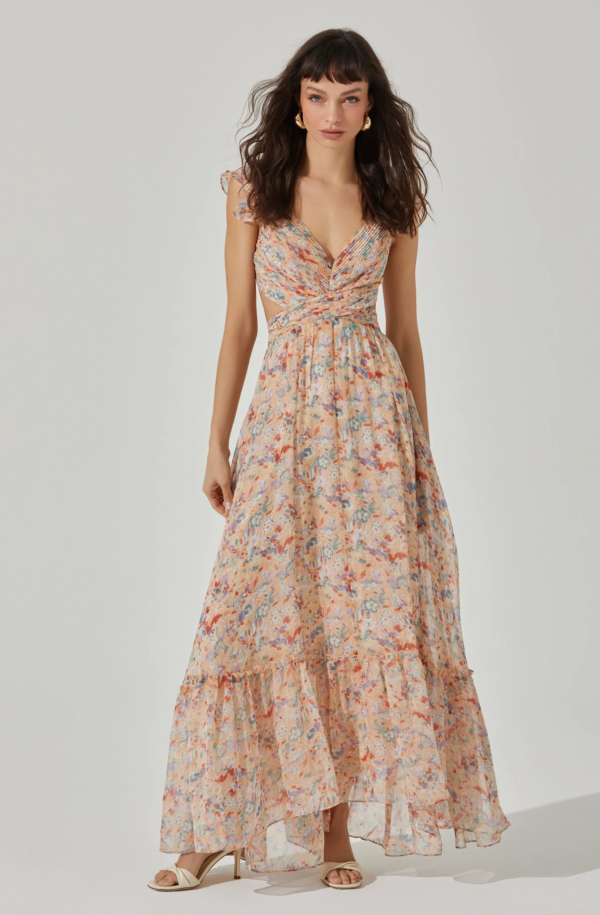 PEACH MULTI FLORAL