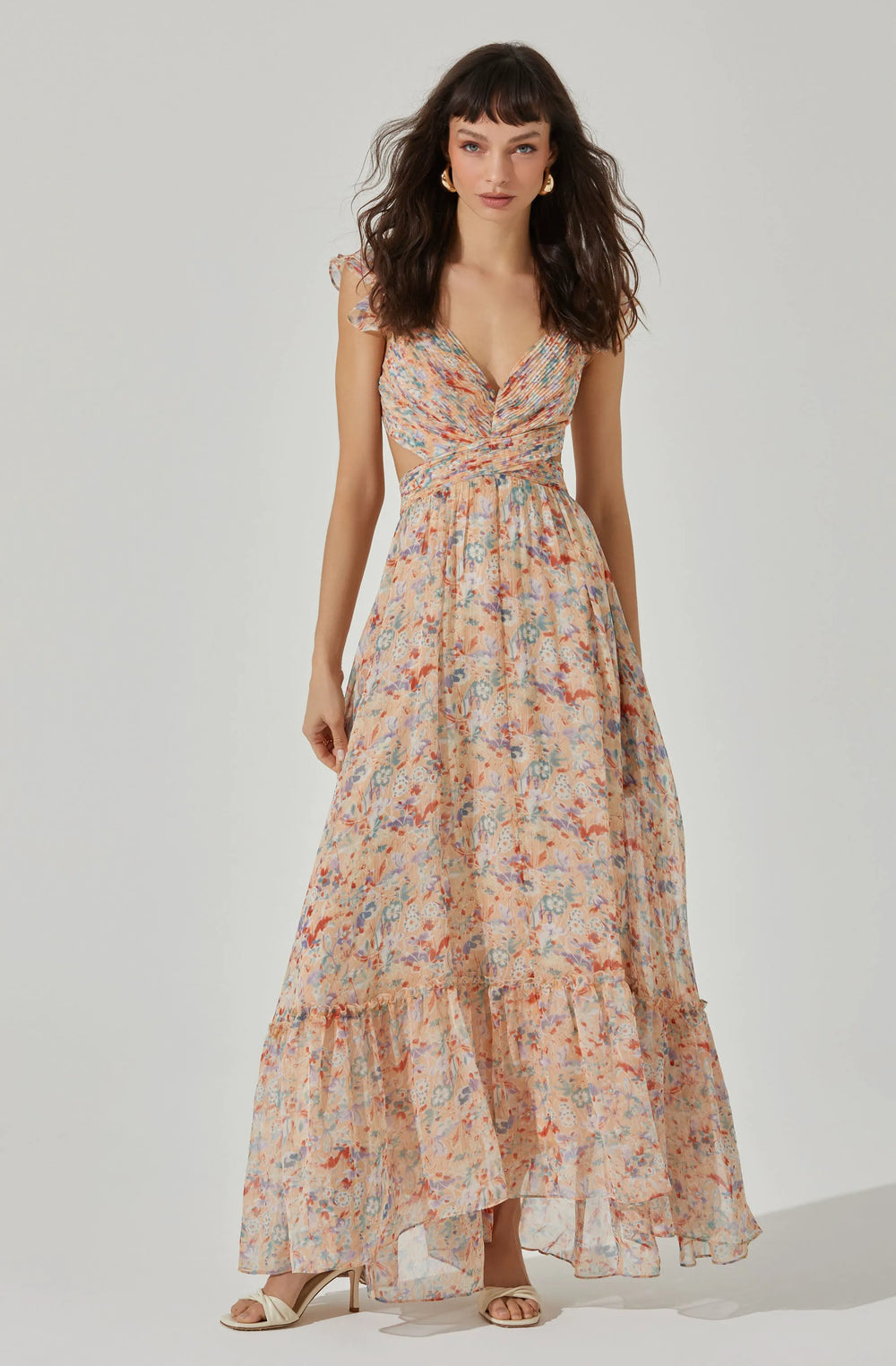 PEACH MULTI FLORAL