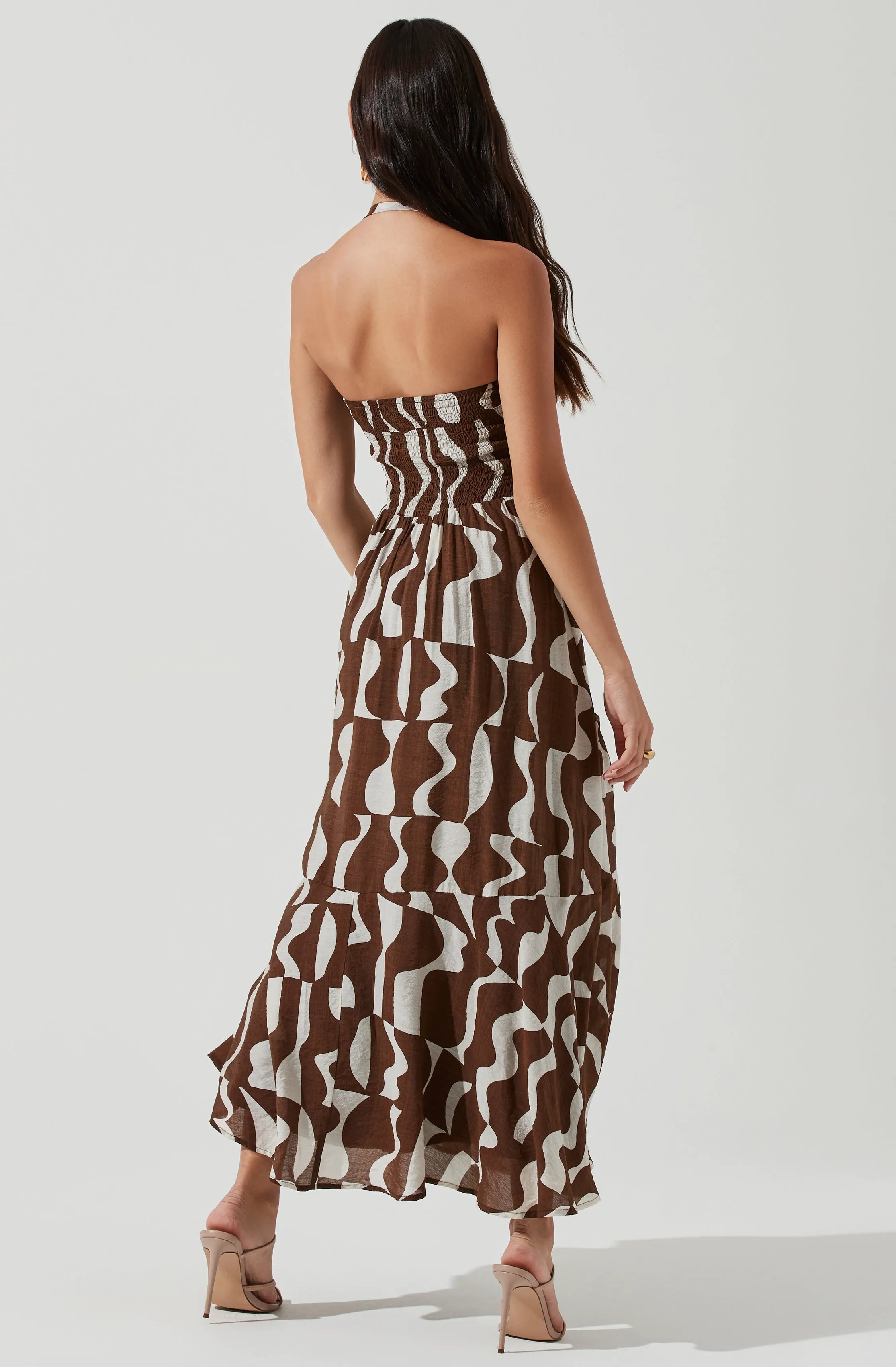 Brown white abstract
