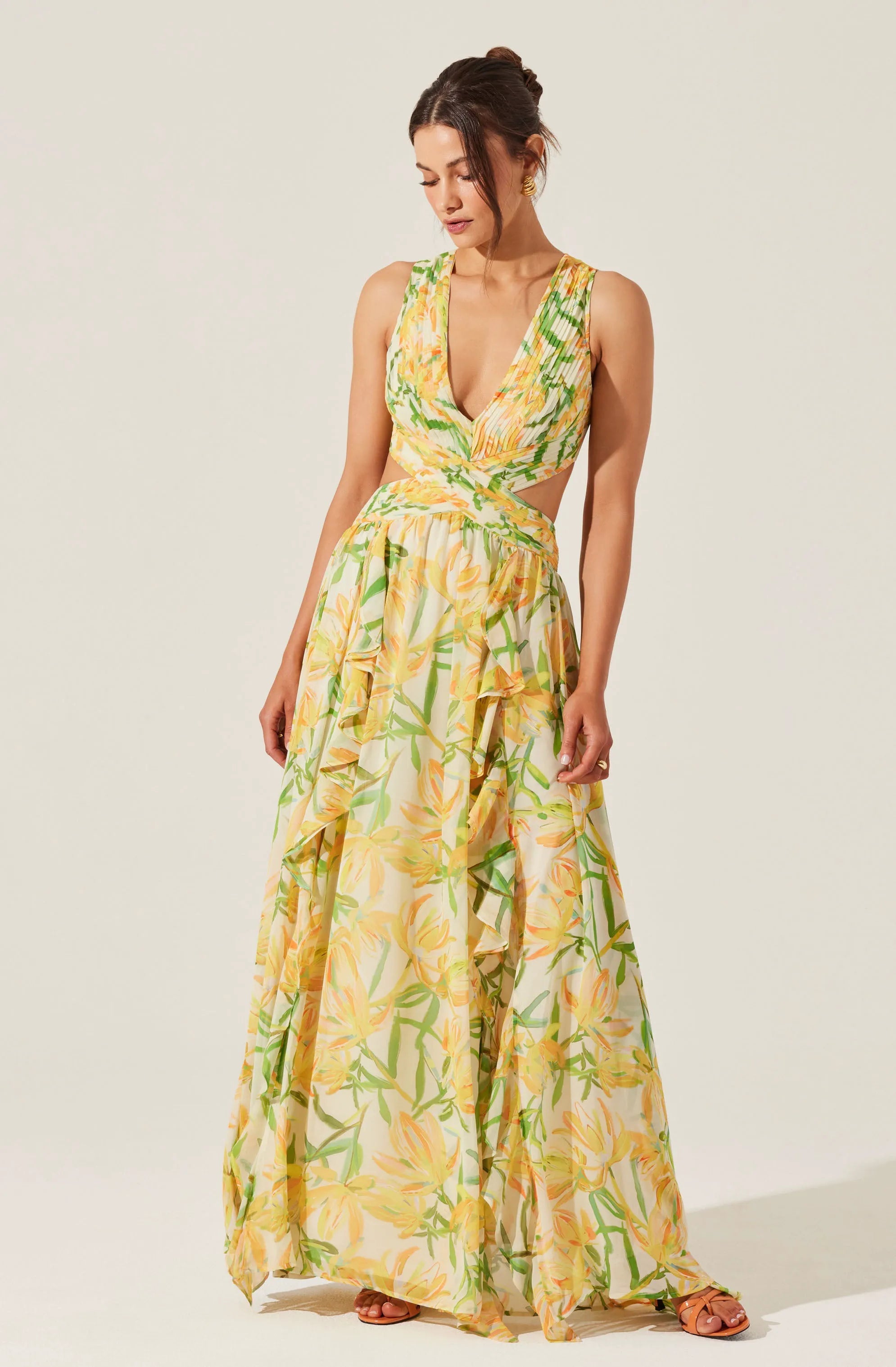 Yellow green floral